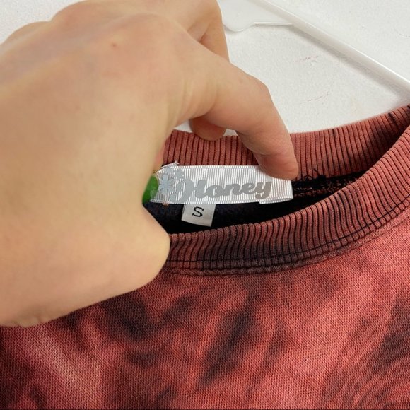 Handmade Reverse Tie Dye Yosemite Campground Pullover Sweatshirt Womens Small - Picture 10 of 12